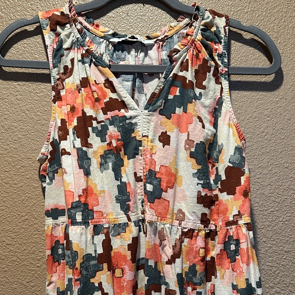Floral Sleeveless Maxi Dress - Multicolor